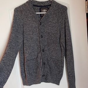 H&M Men’s Heathered Blue Cardigan Sweater